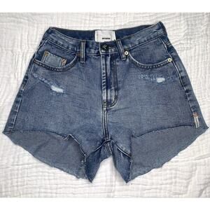 One Teaspoon Women's‎ Berlin Blue Truckers Mid Weight Shorts Size 24